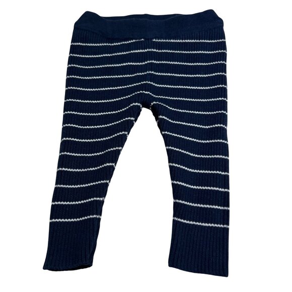 Toffyhouse Ribbed Baby Pants Leggings 9-12 mos Navy Blue Thermal - Picture 1 of 4